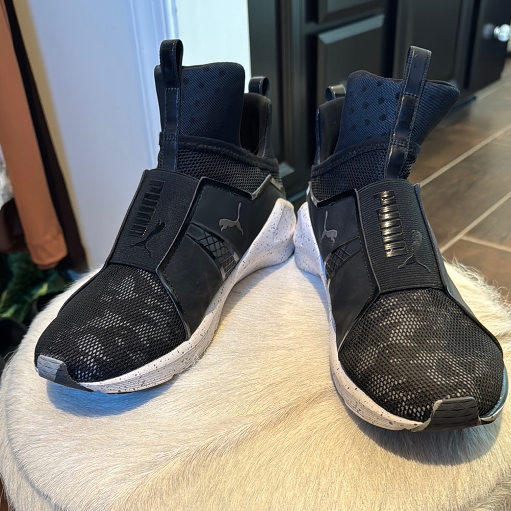 Puma Black Slip-On Sneakers